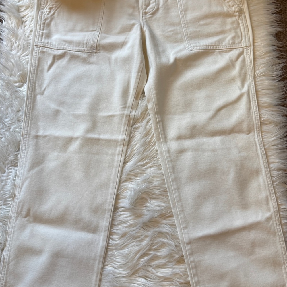 American Eagle Outfitters White Ankle Jeans